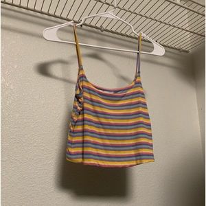 Multicolored cropped tank top
